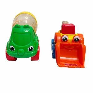 Fisher-Price | Cement Mixer & Bulldozer Set Toddler Vintage Retro